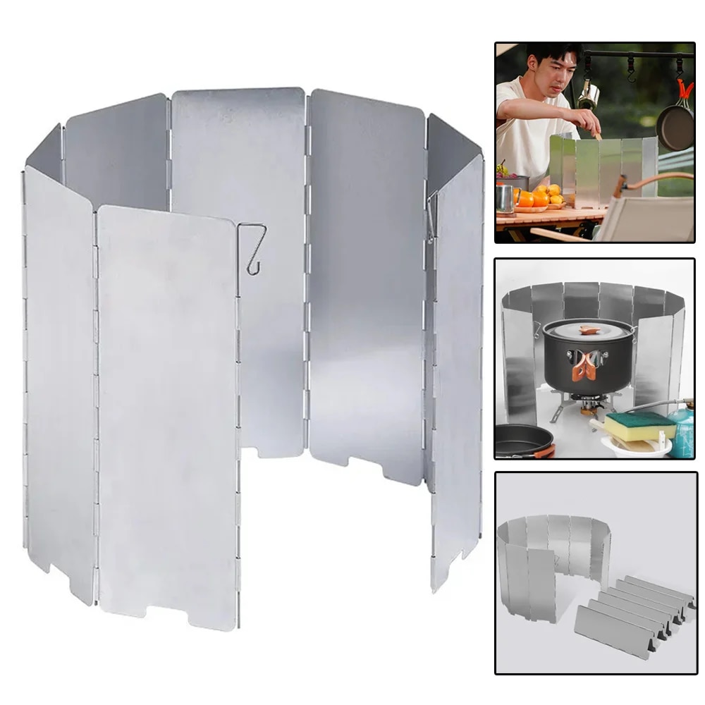 Quality Camping Cooking Set - Ultralight Outdoor 10 Plates Foldable Wind