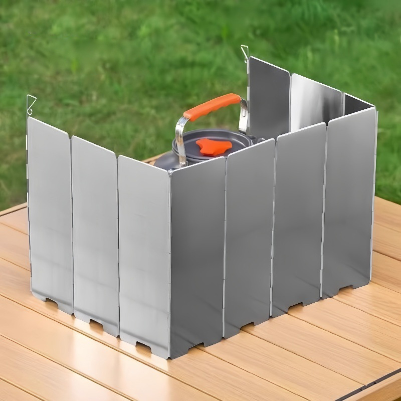 Quality Camping Cooking Set - 8-16 Plates Aluminum Windscreen Stove Windshield