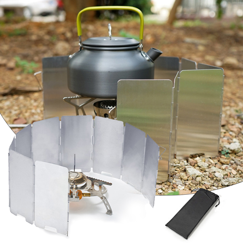 Quality Camping Cooking Set - Outdoor Stove Wind Shield Camping Windscreen