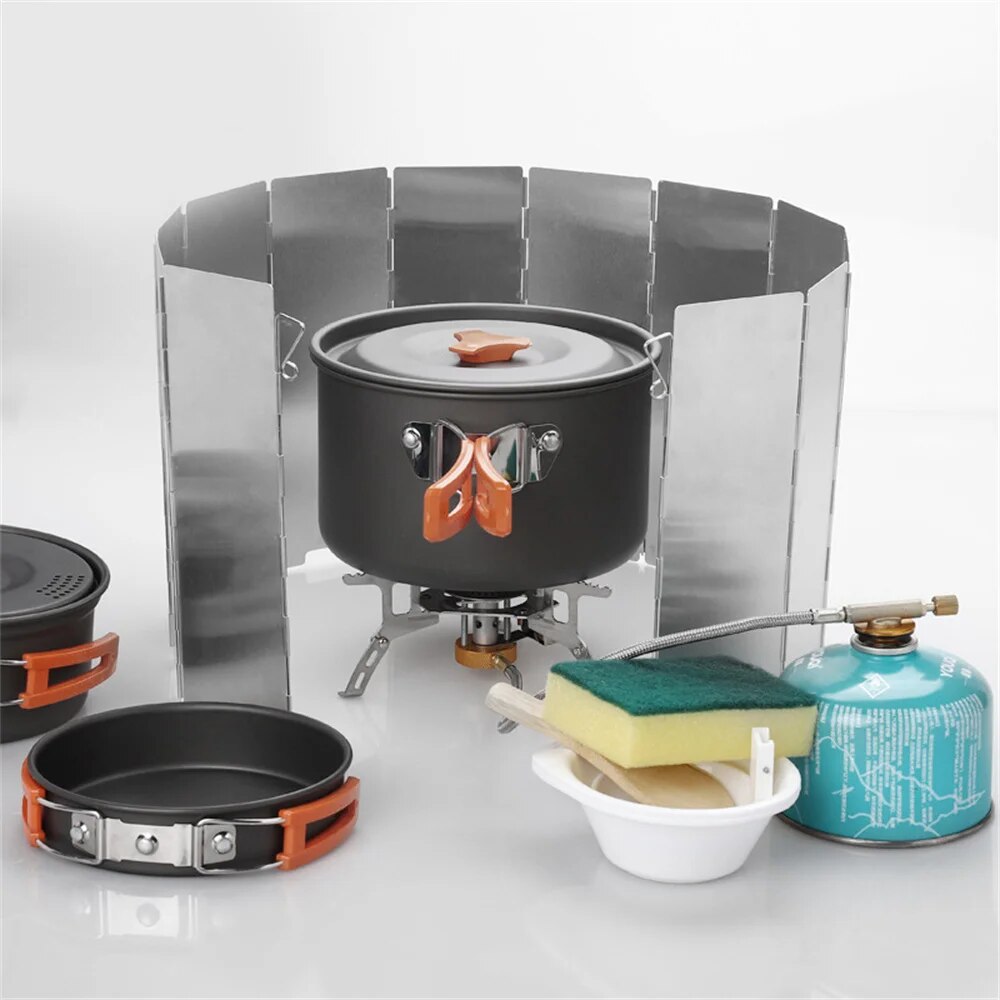 Ultralight Outdoor 10 Plates F - Quality Camping Cooking Set ulasan dan harga