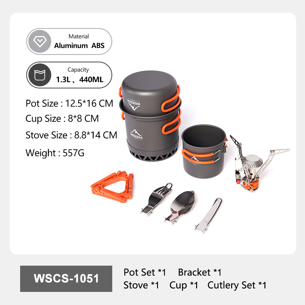 Widesea Portable Camping Cookw - Quality Camping Cooking Set ulasan dan harga