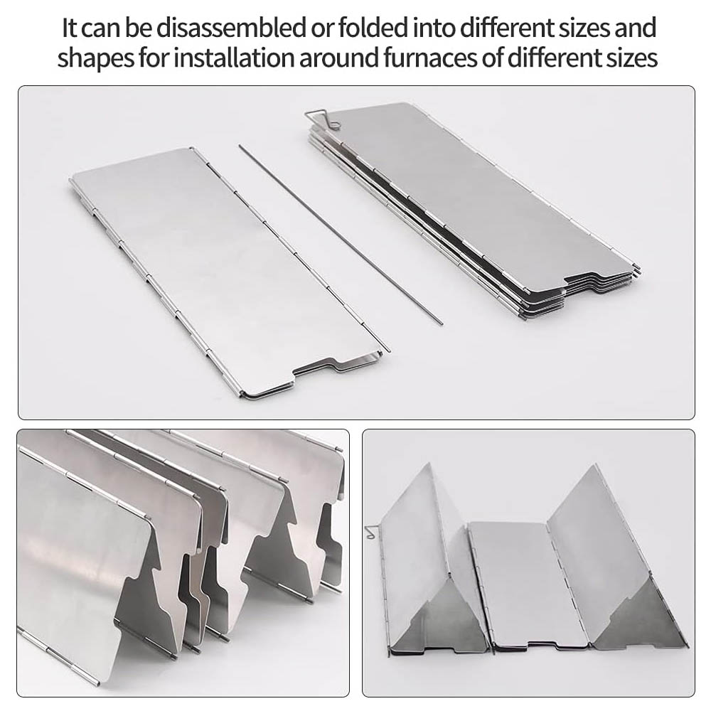 8-16 Plates Aluminum Windscree - Quality Camping Cooking Set ulasan dan harga