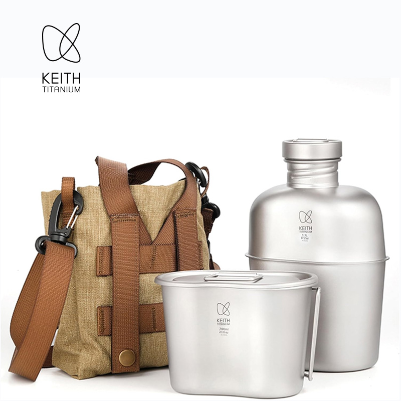 KEITH  Pure Titanium Canteen M - Camping Hiking Cooking ulasan dan harga