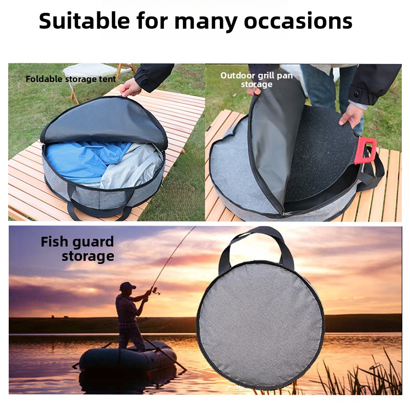 Portable Round BBQ Stove Stora - Camping Cooking Table ulasan dan harga