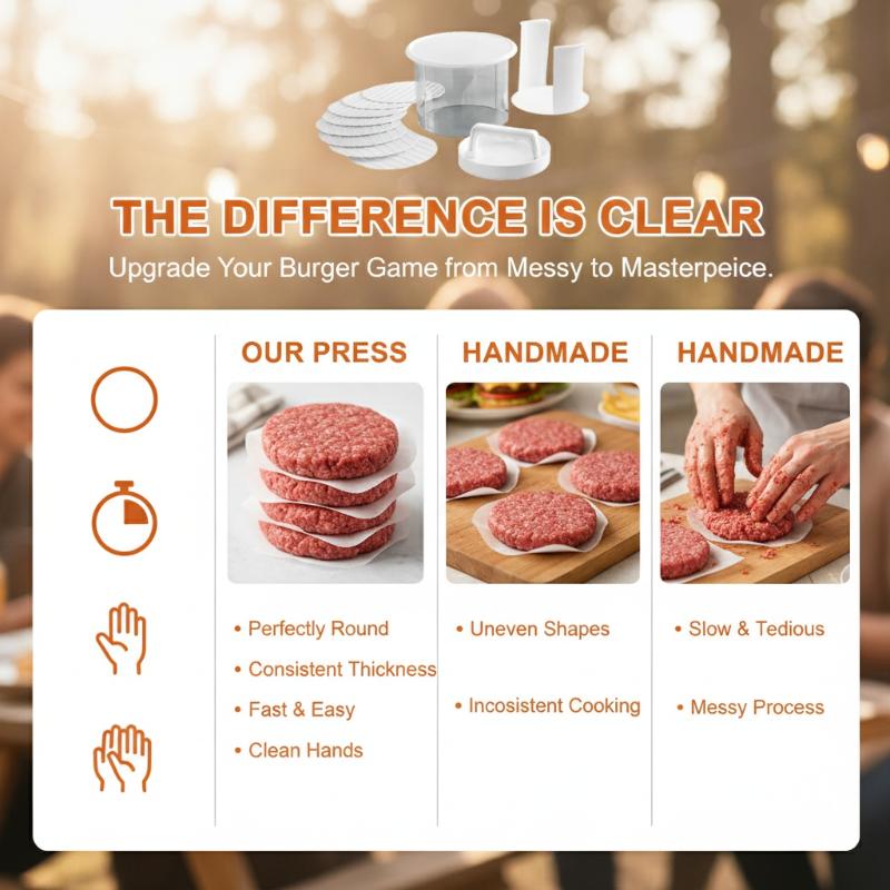 Burger Patty Maker Multi Layer - Camping Cooking Container ulasan dan harga